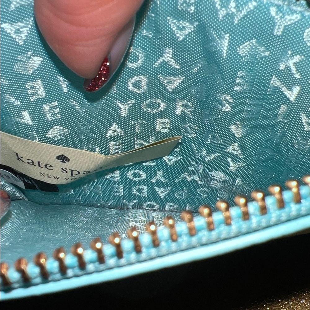 Gently Used Kate Spade Turquoise Studded Key Holder /Wallet - Picture 11 of 11